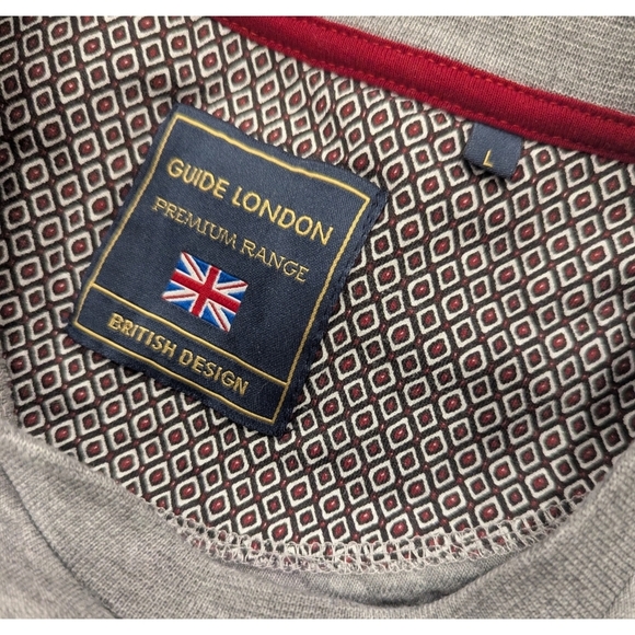 Guide London Grey Quilted Texture Crew Sweatshirt Size Large - Picture 6 of 7